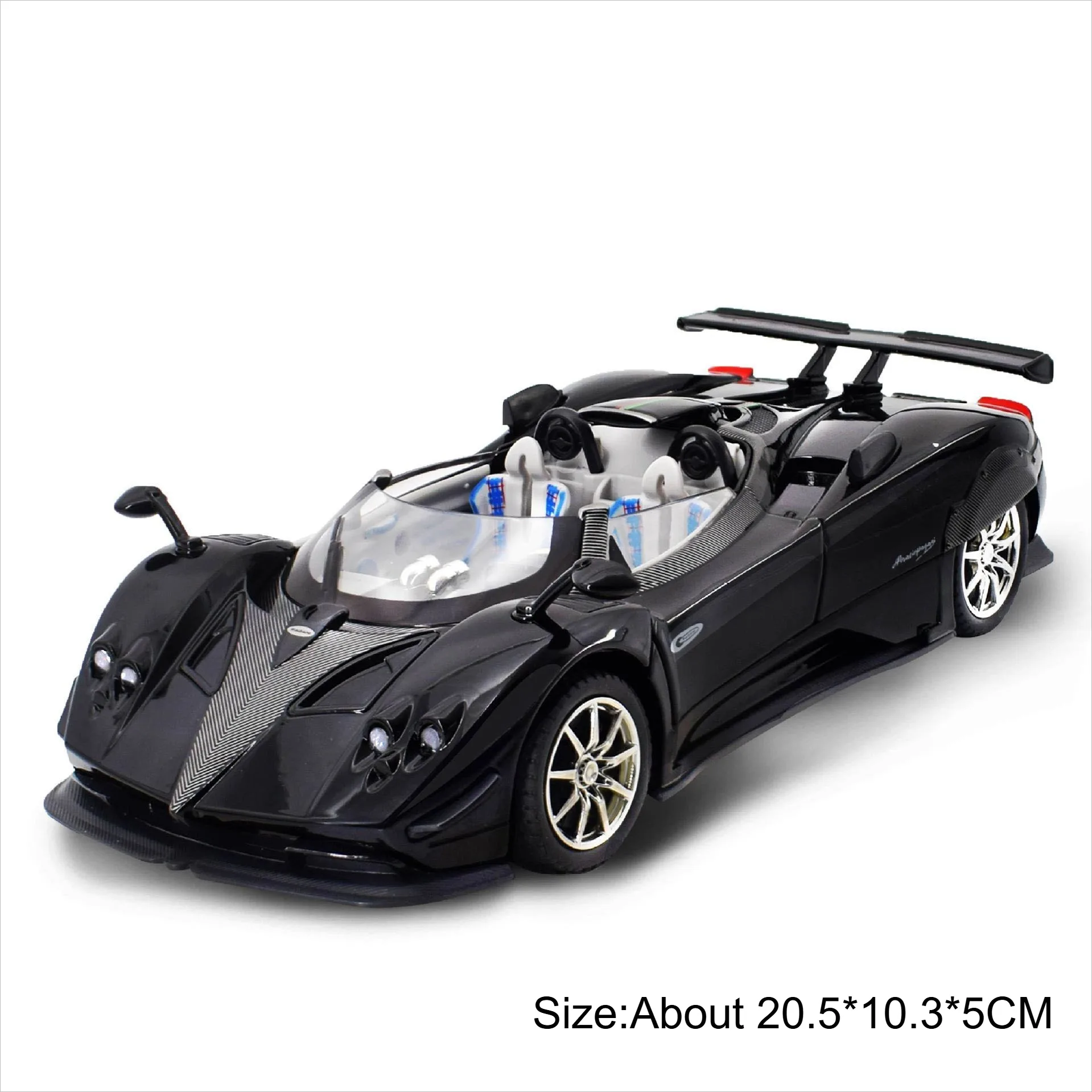 (zonda Black) Escala 1:24 - Miniatura De Carro - Metal Fundido - Presente