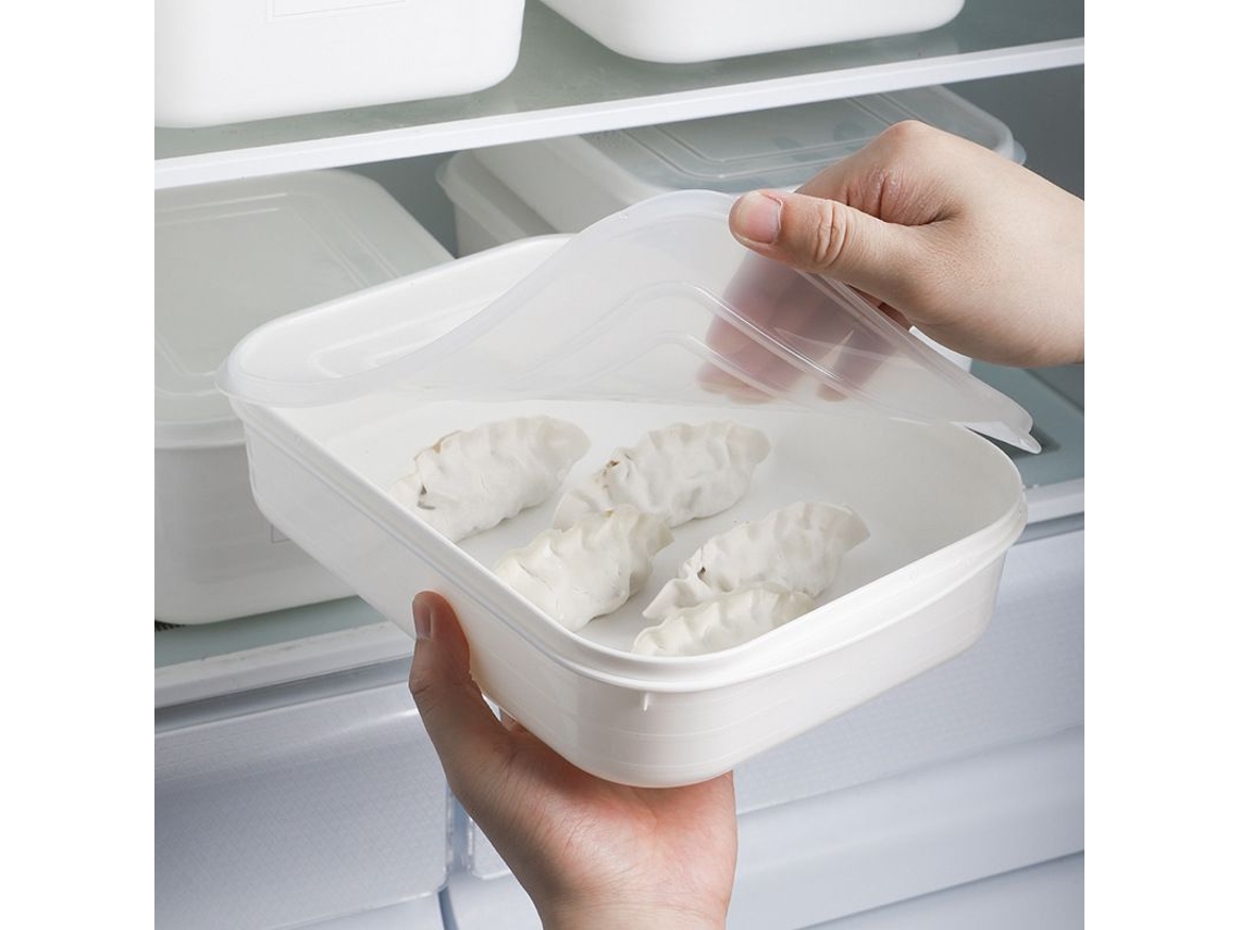 2026 set de 2 Recipientes de Armazenamento Doméstico Branco com Tampa Abatível Resistente, Livre de Bpa, Micro ondas e Lava louças