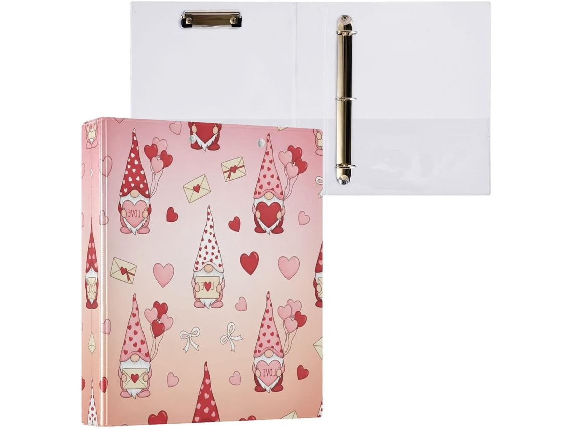 Pasta de Argolas com 3 Furos para Folhas Tamanho Carta , Organizador Fichário Prancheta, Supor (27,9 X 21,6 Cm)