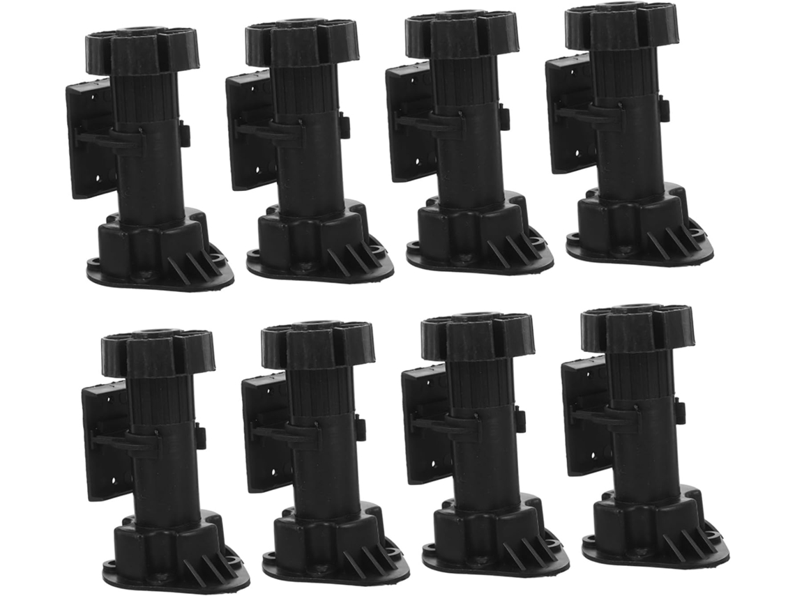 Veemoon Conjunto De 12 Pés Niveladores Ajustáveis E Espessados Para Bancadas Trabalho, Armários De Cozinha E Móveis