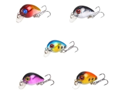 Set De 5 Señuelos De Pesca, Mini Señuelos Pequeños Para Trucha Y Perca, Anzuelos Sencillos Spinner Baits, 3cm