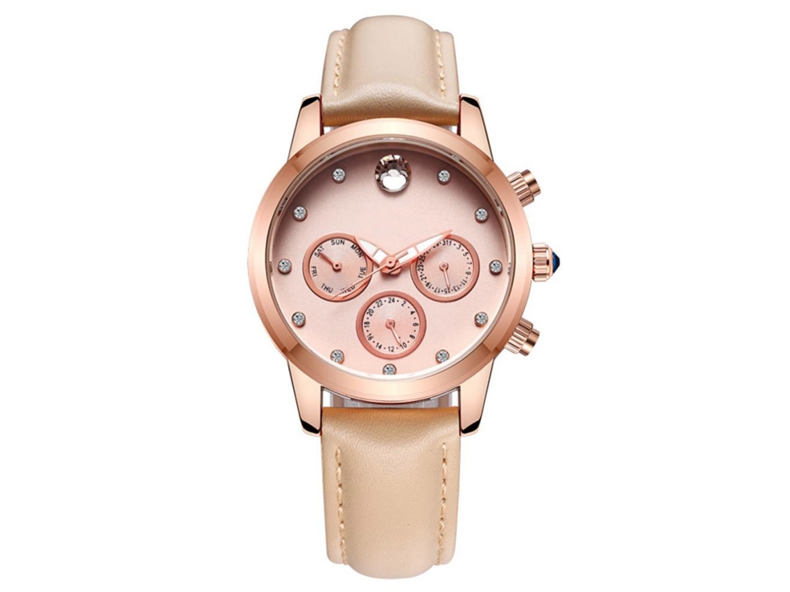 Relógio Ochstin de Pulso de Quartzo com Strass para Mulher Ouro Rosa WINNER