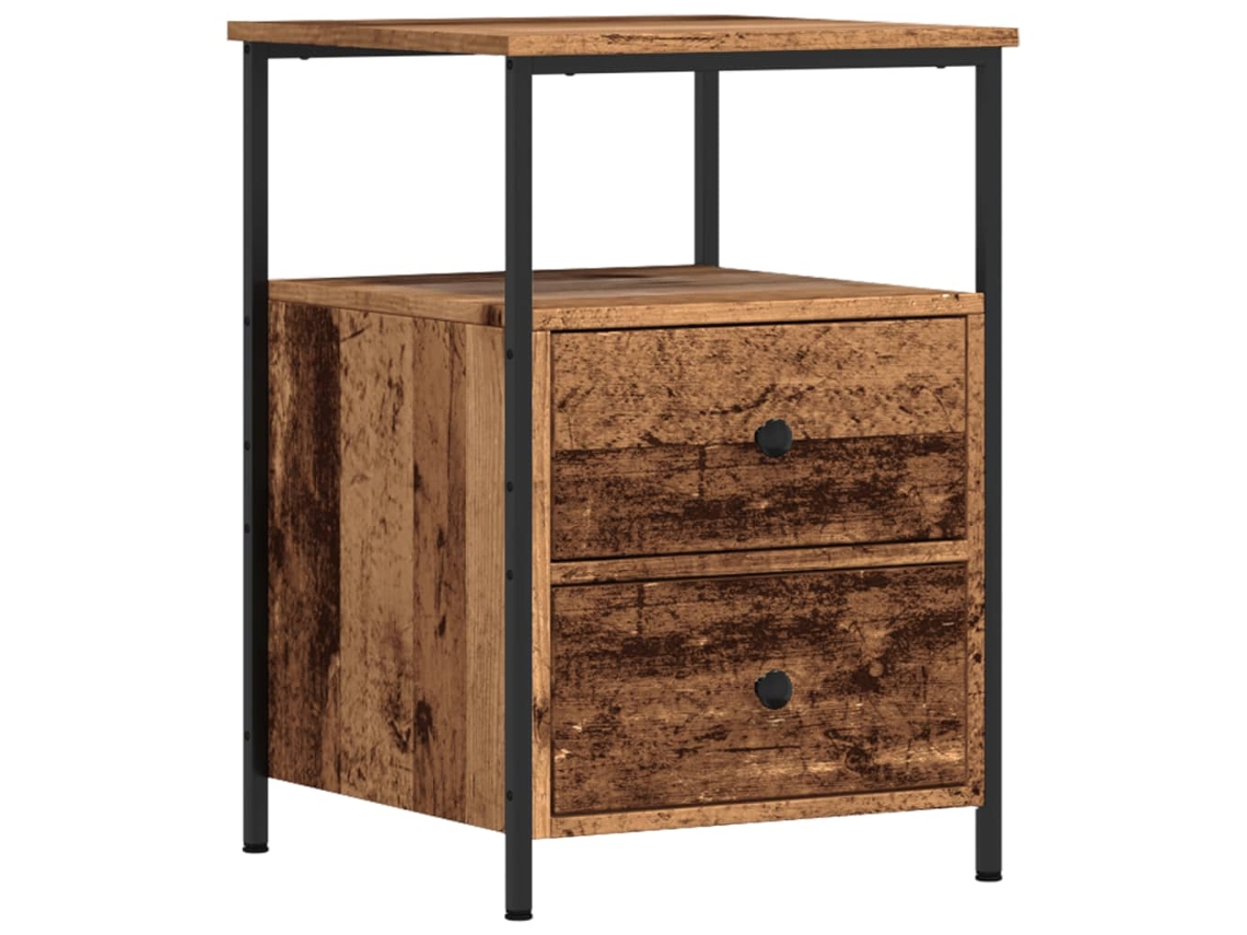Bedside Cabinet, Bedside Cabinets Vidaxl Marrom Madeira Processada (n/a)