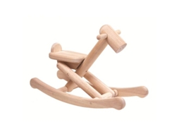Baloiço PLAN TOYS Cavalo de Madeira Rebatível