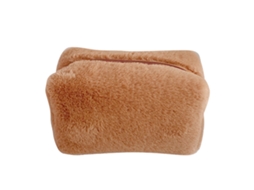 Bolsa De Maquiagem De Pelúcia, Bonita, Suave E Esponjosa, Bonita, Grande, Para Viagem, Para Meninas, Cor Marrom