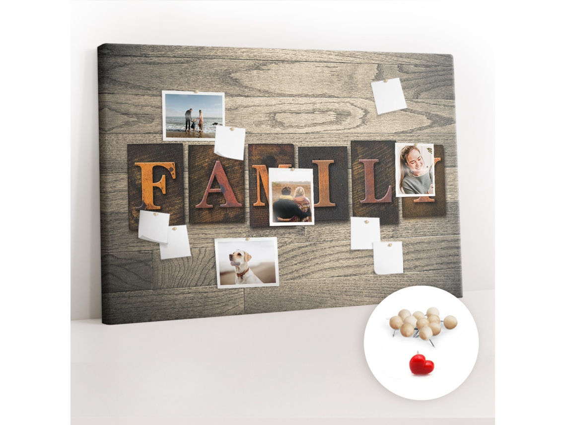 Lousa De Cortiça Inscrição "família" Para O Quarto Das Crianças Espelharte (120x80 Cm)