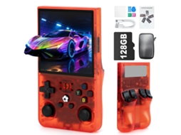 Console Portátil Retrô R36max com Mais de 22.000 Títulos Clássicos, Tela de 4 Polegadas, 128gb AQUAFORGE
