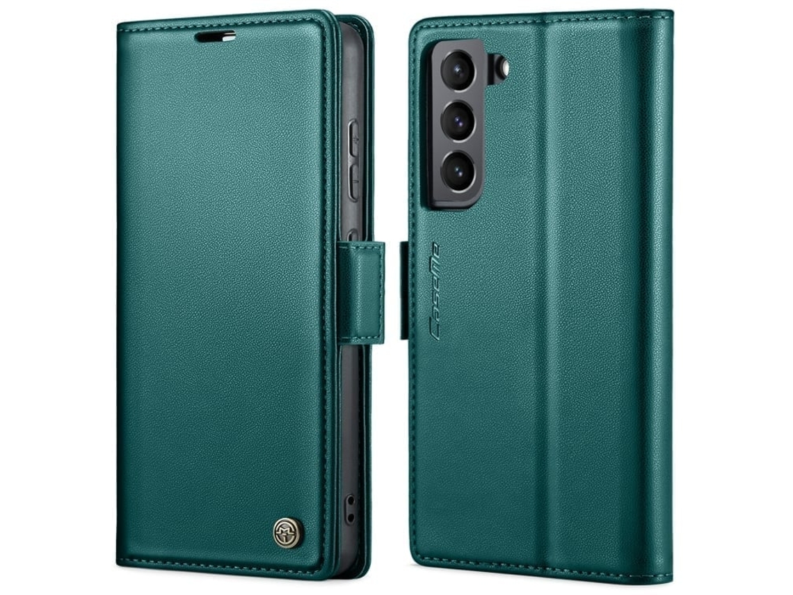 Capa Para Samsung Galaxy S22 5g Borboleta Fivela Litchi Textur De Telefone De Couro Rfid Antirroubo Azul Perolado
