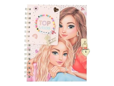 Agenda Depesche Topmodel com fecho de coração e pulseira rosa 0013269 Depeschep25pn