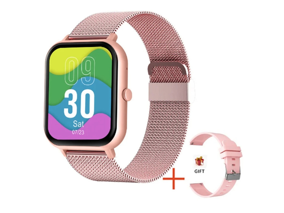 Smartwatch com chamadas Bluetooth, vários mostradores, modos multiesportivos e estilos de interface, prateado. Bestvite