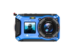 Câmera À Prova D'água 4k 64mp, Tela Dupla de 10 Metros, Zoom de 16x, 32gb CHRONUS (azul)