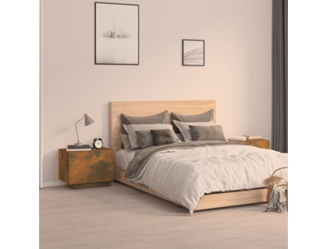 MAISON EXCLUSIVE Mesa Cabeceira 100X35X40cm Derivados de Madeira Carvalho Fumado