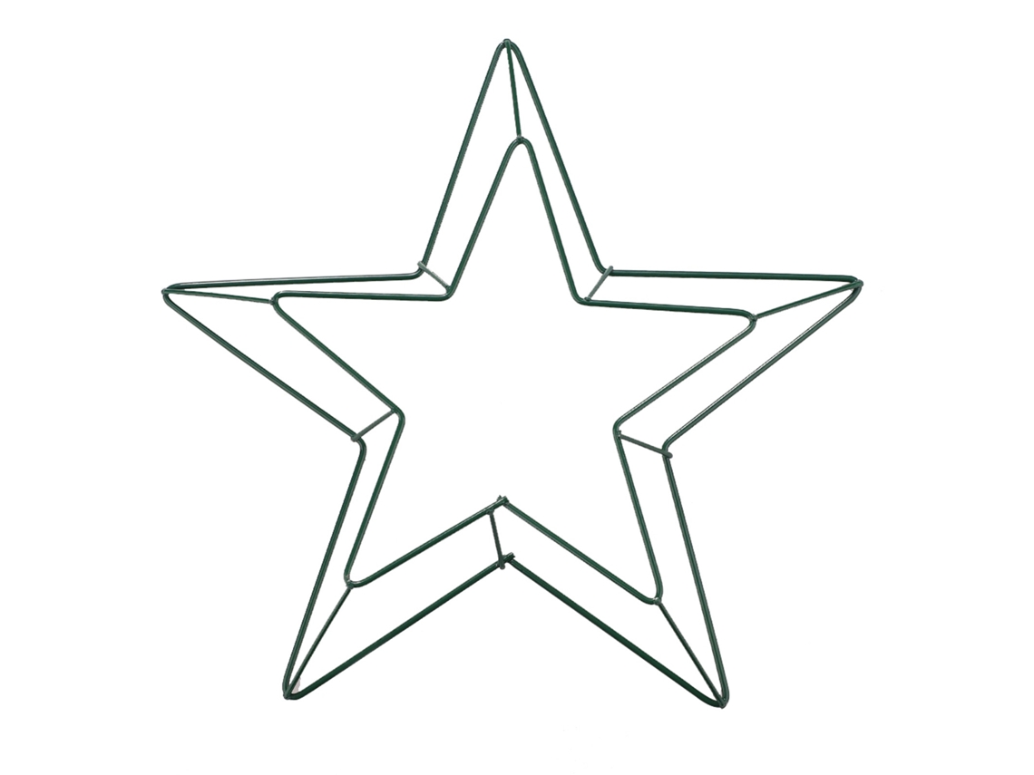 Anel De Ferro Relíquia 30cm Verde Forma Pentagrama