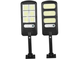 Luminária De Rua Solar Com Suporte, 213 Leds, Sensor De Movimento Para Jardim E Áreas Externas, 3 Fu Gokoco