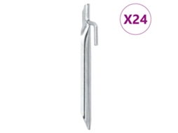 Conjunto 24 Estacas P/ Tenda VIDAXL Forma de U Aço Galvanizado