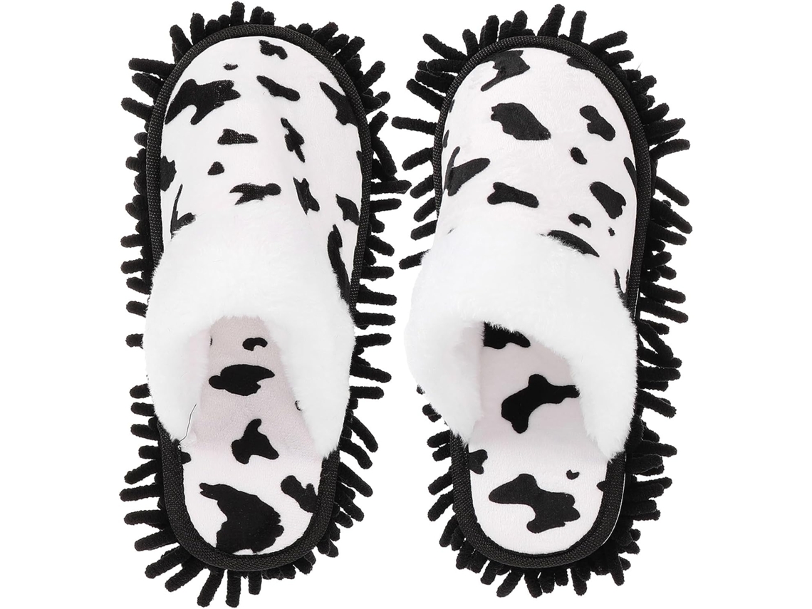 Chinelo de Limpeza em Microfibra, Branco. Lavável e com Sola Antiderrapante, Ideal para Limpar Pisos CHABERLU
