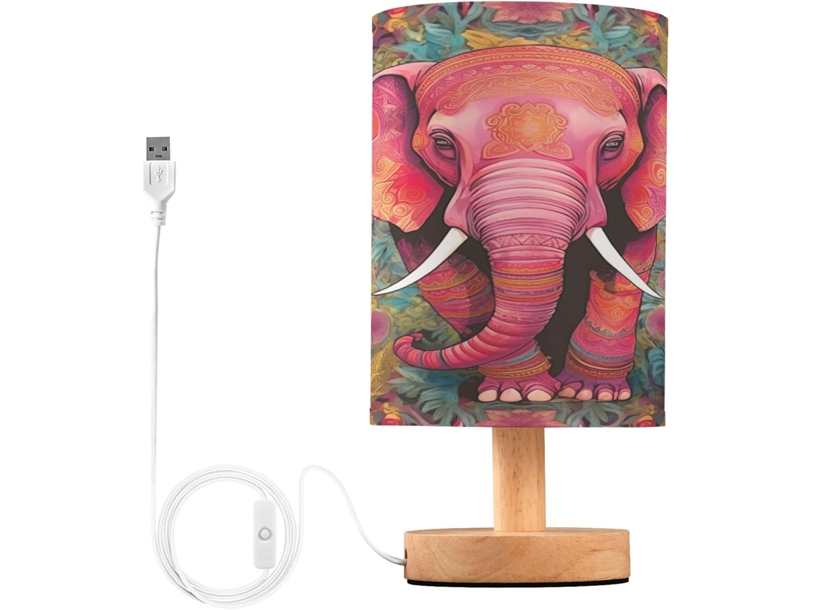 Conjunto De 2 Luminárias Cabeceira Led Para Quarto, Luminária De Leitura Com Cúpula Tecido, Base De Madeira E Porta Usb