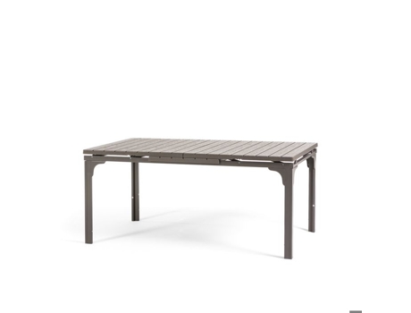 Mesa De Jantar Extensível Para Exterior Thomas Xl Com Estrutura Em Aço E Tampo Em Polietileno Com Aspecto De Madeira Rattatan (cinza Tourterela)
