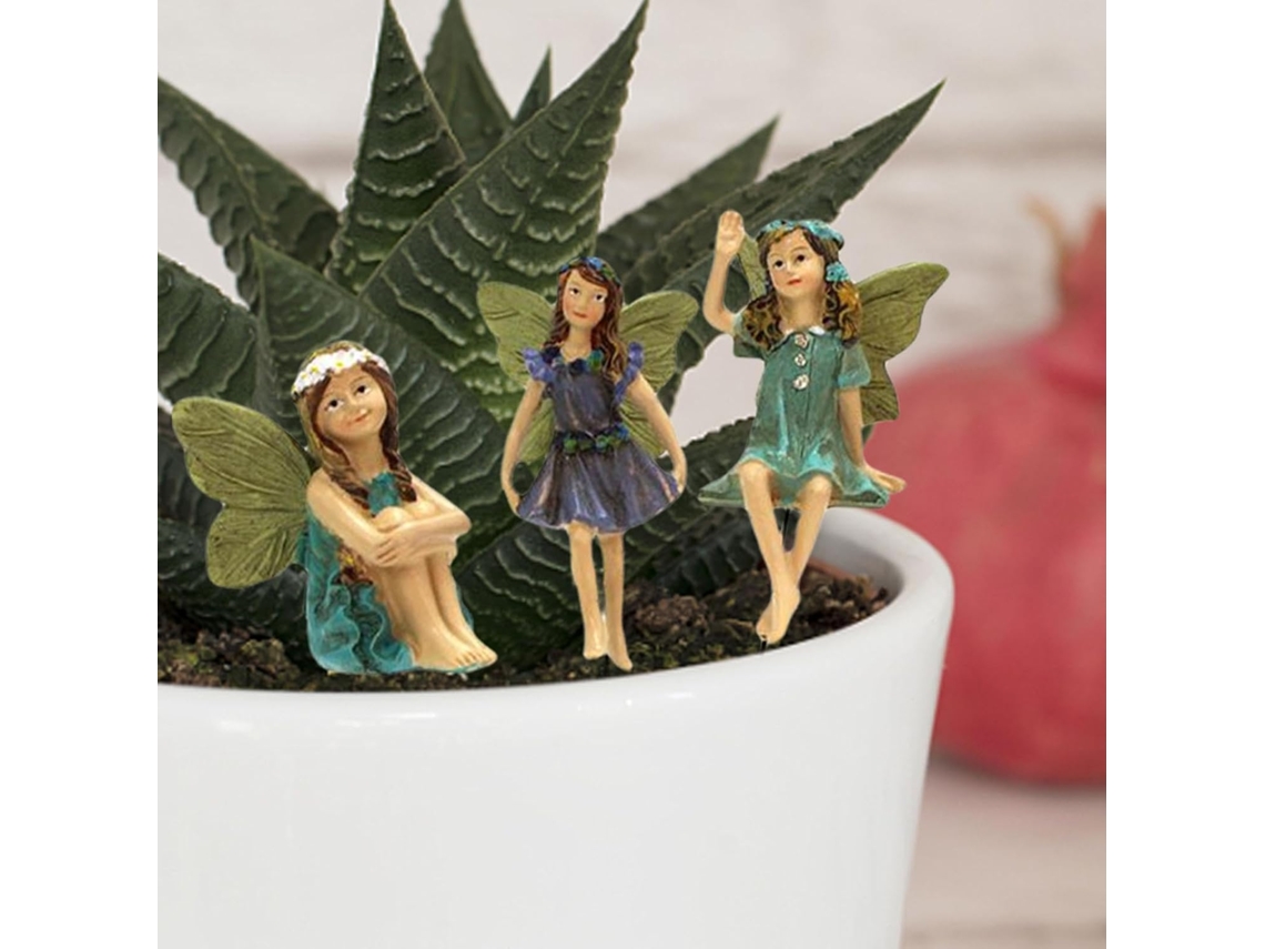 Miniaturas de Resina, Figuras para Jardim, Decoração, Estátua de Fadas em Miniatura para Uso Externo, Jardim, Vaso de CHABERLU