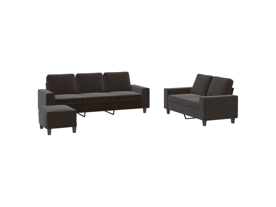 Sofa Set, Sofa Sets Vidaxl Preto Tecido (n/a)
