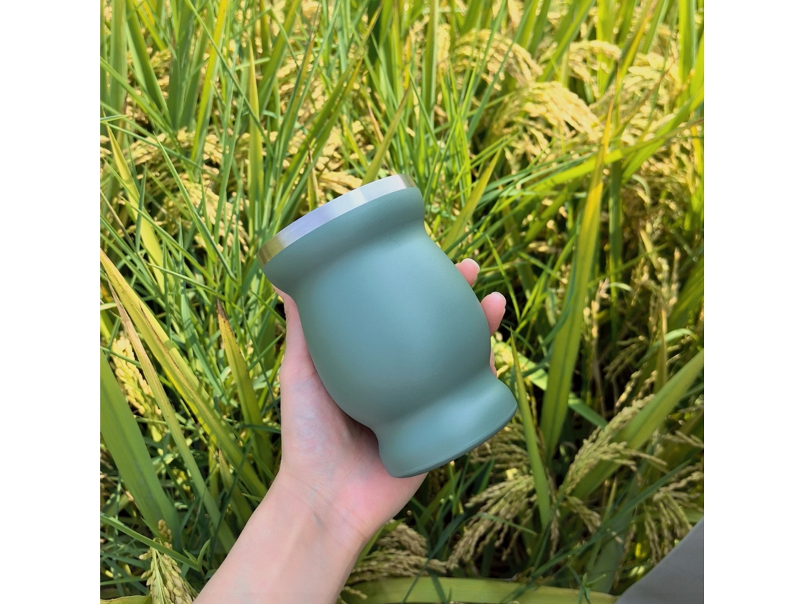 Conjunto De Cuia De Mate Verde 8oz - Copo Isolante Com Bombilla, Sustentável E Fácil De Limpar Para Cozinha