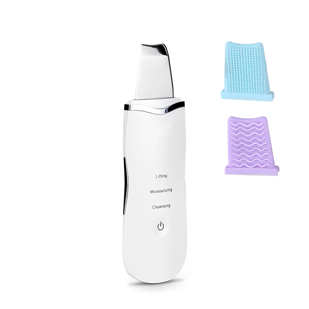 (branca) Escova Elétrica De Limpeza Facial, Dispositivo Para Esfoliação Profunda E Remoção De Acne/cravos, Escova De Limpeza De Pele Em Metal
