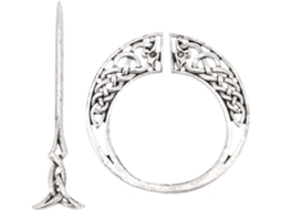 Presilha De Cabelo Retrô Estilo Viking - Elegante E Resistente Em Liga De Prata.