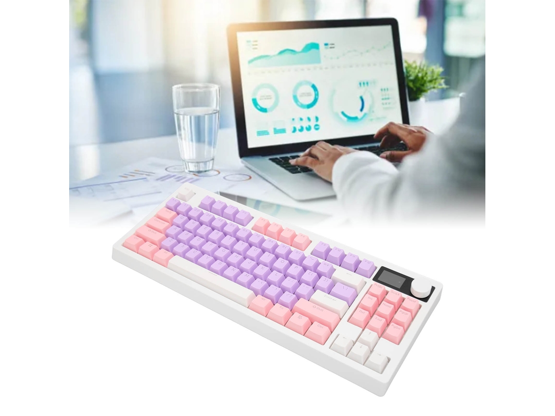 Teclado Para Jogos Com Fio Usb, 3 Modos De Conexão, 16 Efeitos De Luz, Teclado Mecânico Hot Swappable Para Pc Slowmoose