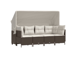Garden Sofa Set, Garden Sofa Sets Vidaxl Marrom Rattan / Vime (n/a)