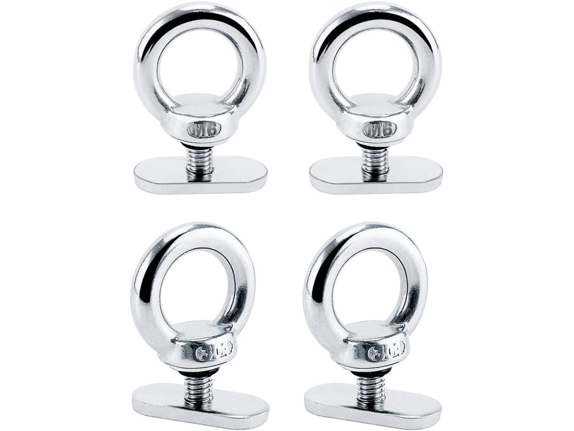 4-pack Olhos De Fixação Para Trilhos Para Fixar Cordões Elásticos Ou Cabos, Até 0.6"