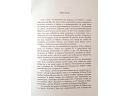 Livro Os Elementos Do Programa De Hilbert. (Português)