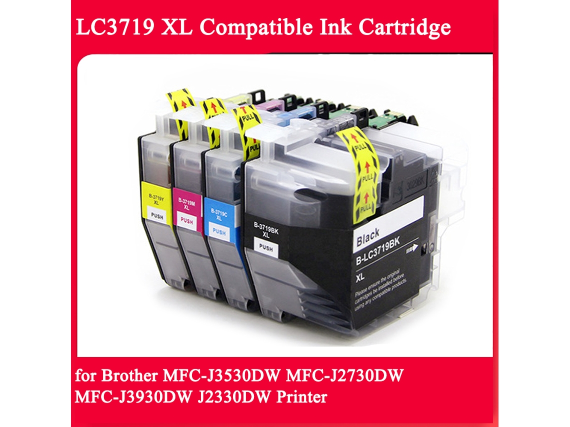 1set-cartucho De Tinta Completo Compatível Com Lc3719 3719xl Com Tinta Para Impressora Brother Mfc-j3530dw Mfc-j2730dw Mfc-j3930dw J2330dw