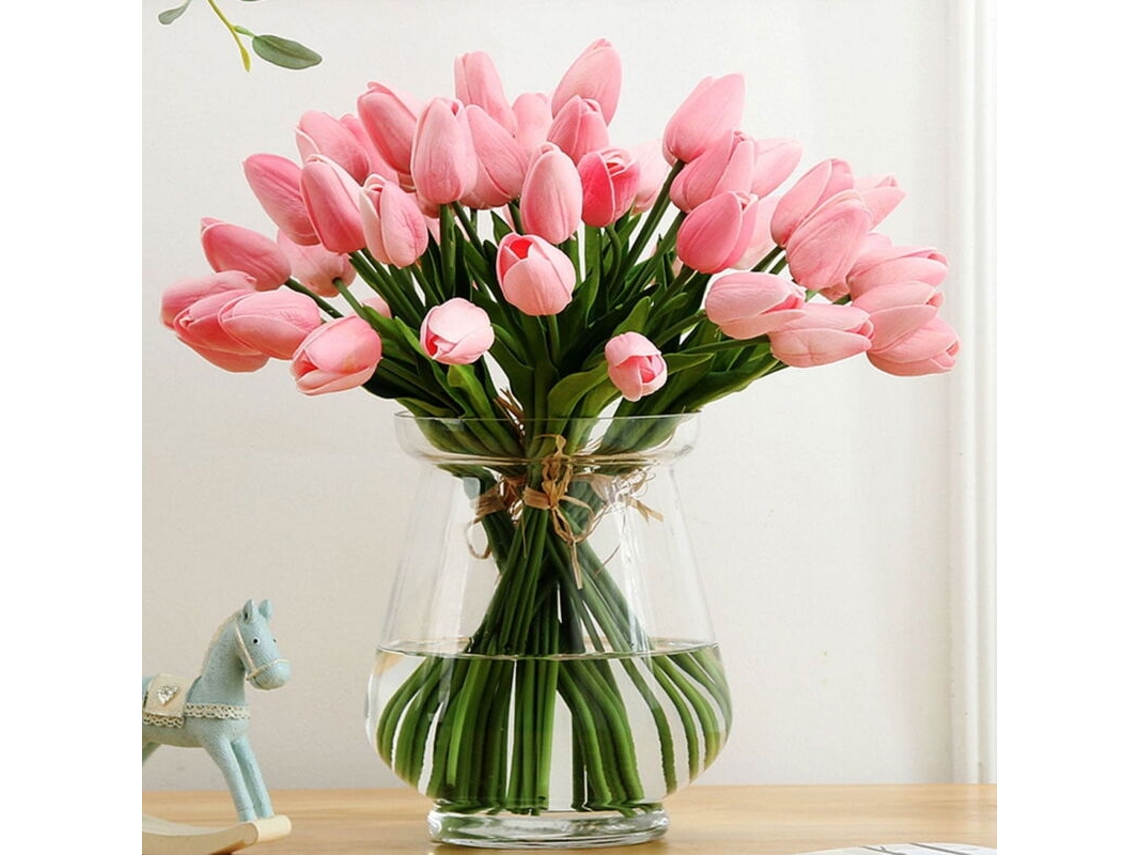 Buquê de Tulipas Artificiais para Decoração de Escritório, Arranjo Floral para Jardim e Casamento. AQUAFORGE