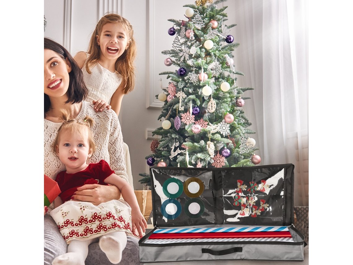 Saco De Armazenamento Para Presentes Pendurados De Natal (nylon 600d, Compatível Com Armazenamento De Papel De Embrulho De 30 Polegadas) Eoocoo
