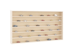 Vidaxl Vitrine De Colecionador De Madeira Com 6 Prateleiras 100x9x55 Cm
