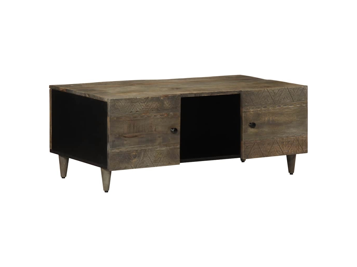 Coffee Table, Coffee Tables Vidaxl Cinzeto Madeira De Mangueira