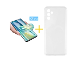 Pack 2 x Película de Hidrogel + Capa ACCETEL Samsung Galaxy A35 5G Silicone Líquido Transparente Clear