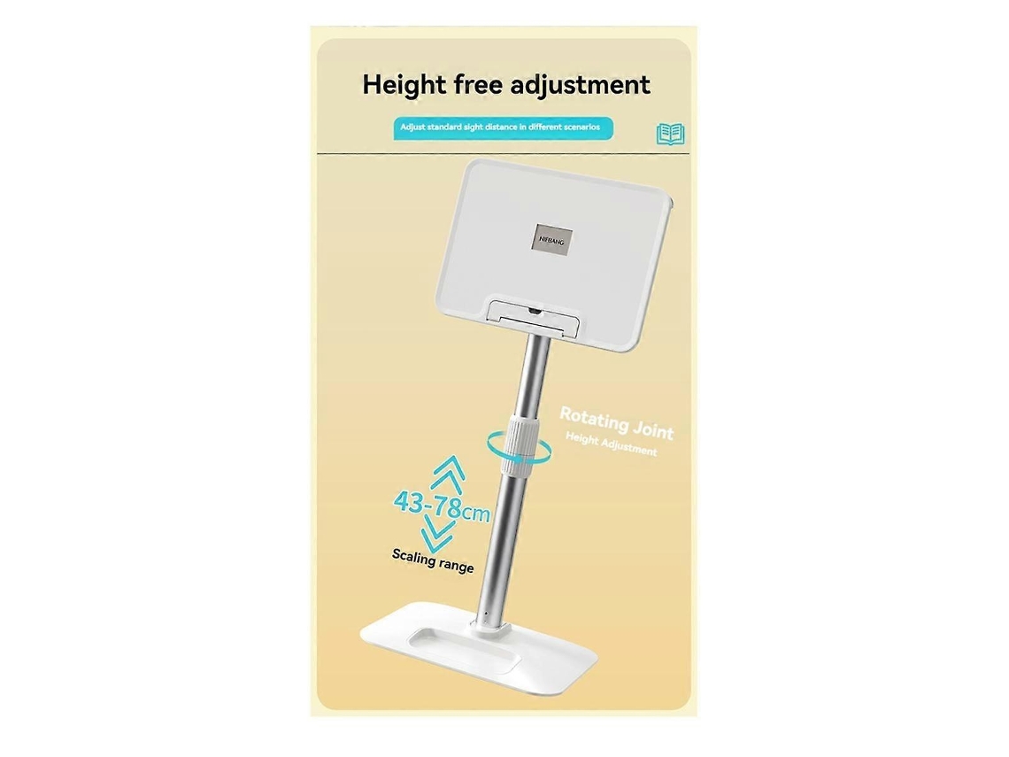Suporte De Leitura De Chão 43 78 Cm De Altura Ajustável Suporte Para Tablet Estante Mesa De Leitura Elevável Suporte Dobrável Slowmoose