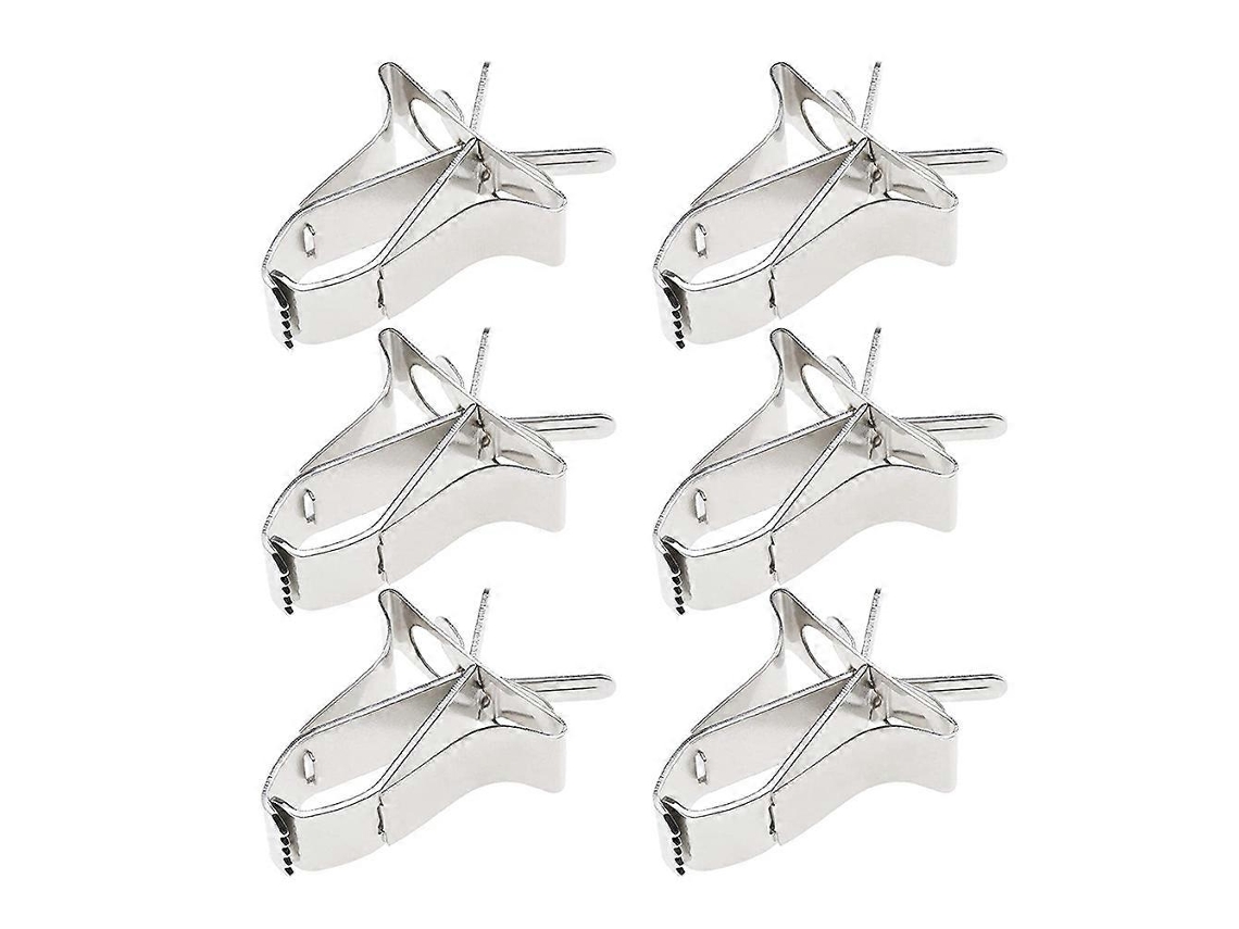 Conjunto de 6 prendedores de aço inox para comedouro de pássaros