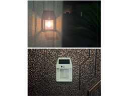 Rebe-luz Solar Exterior De Parede Com Sensor Humano 3 Modos 1800mah Jardim Vila Pátio Garagem Balcão