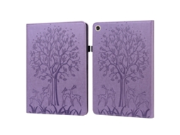 Capa‑flip De Couro Halinuia Com Padrão Árvore‑veado Para Huawei Matepad T 10s 10,1 Polegadas / T 10 9.7 Polegadas