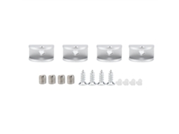 4pcs Braçadeira de Vidro em Alumínio para Fixar Janela com Apoio Arco para Espessura 5 8mm S/MARCA