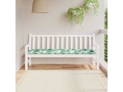 Vidaxl Almofadão Banco Jardim 180x50x7 Cm Tecido Oxford Padrão Folhas