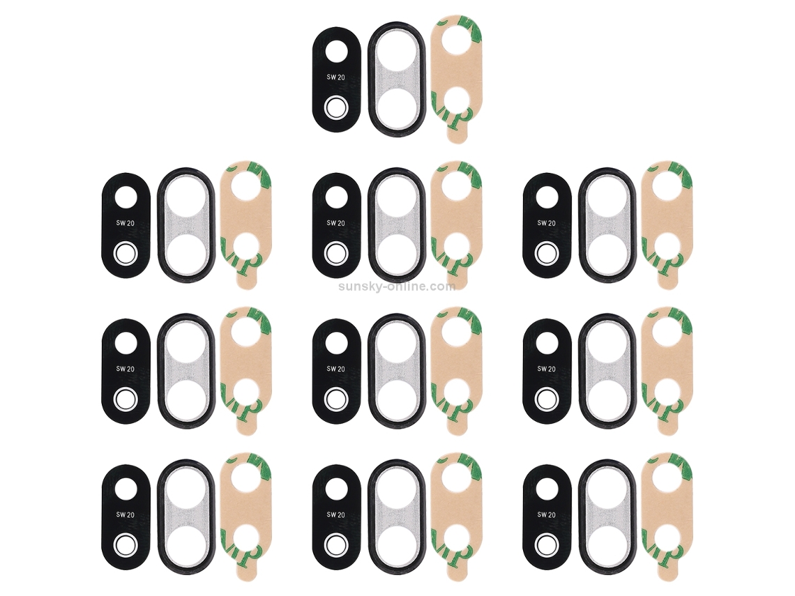Câmara Traseira Com Tampa Da Lente E Adesivo (preto) Para Huawei P20 Lite Moldura Da