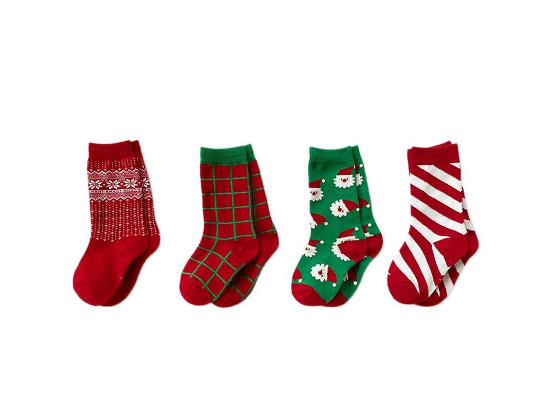 4 Pares de Meias Infantis Até O Joelho ALLINLESS