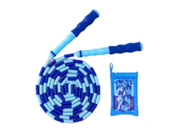 Corda De Pular Ajustável Com Contas Para Crianças, Com Pegada Confortável, Durável, Leve E Segura, Azul, Para Nível 1 E Acima Aquaforge