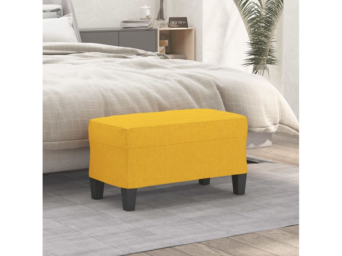 Bench, Benches Vidaxl Amarelo Tecido (70 X 35 X 41 Cm)
