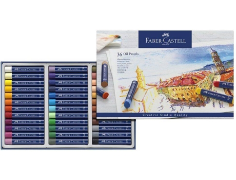 FABER-CASTELL Lápis de pastel à base de óleo Studio, embalagem de 36 unidades