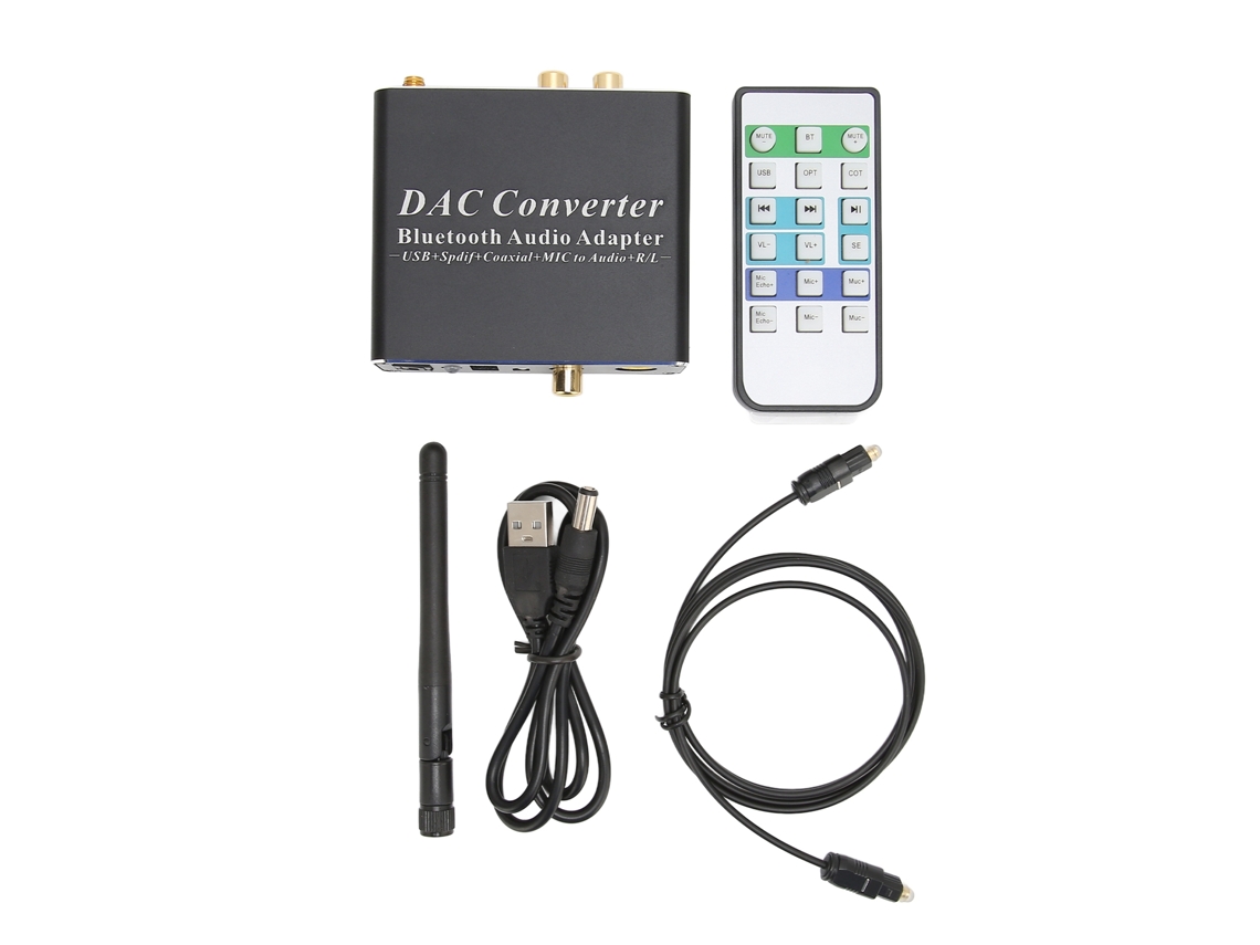 Conversor DAC com Bluetooth V5.0 e entradas óptica e coaxial EOOCOO