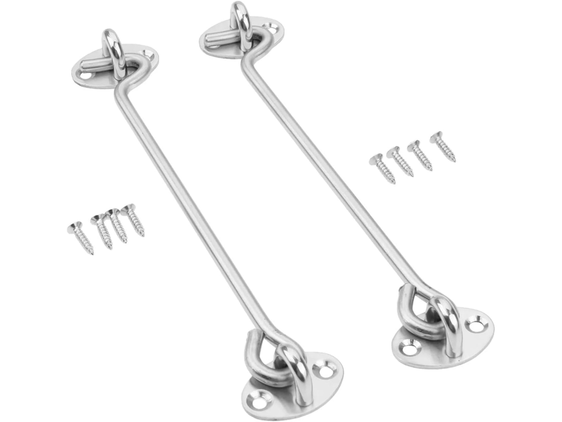 Conjunto de 2 peças em aço inoxidável para portas de cabanas.